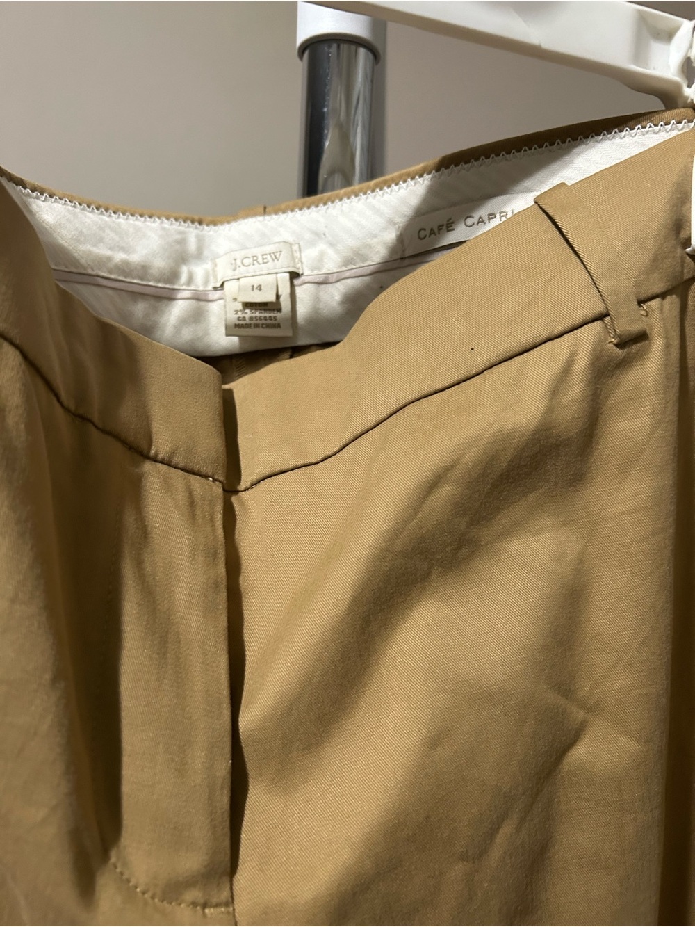 J. Crew Women's Tailored Capri Trousers in Tan - Picture 2 of 2